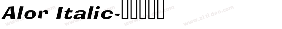 Alor Italic字体转换